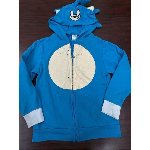 Sonic The Hedgehog Boys Zip Up Jacket with Hood Size Medium - Picture 1 of 16